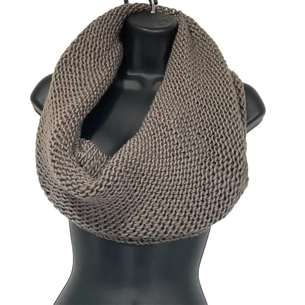 Neck Scarf Warmers Bundle Neutrals Black Brown White‎ Chunky Knit Fur